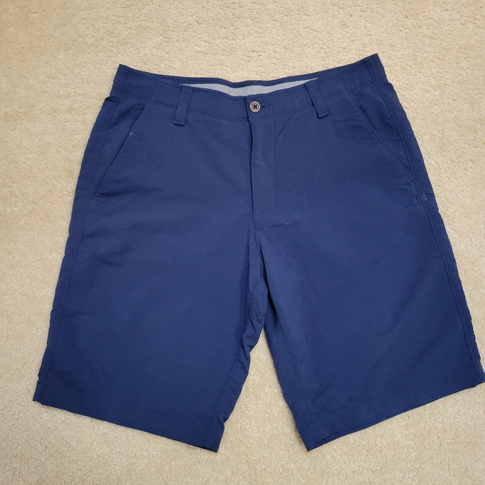 Under Armour HeatGear Golf Shorts Men’s 34 Blue Performance Athletic Casual